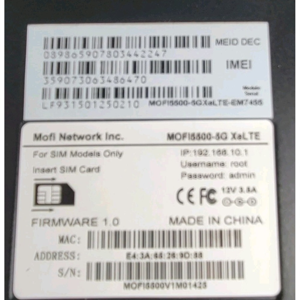 READ Mofi Networks 5500-5GXeLTE Cellular Router Tested‎ Working - Picture 2 of 16